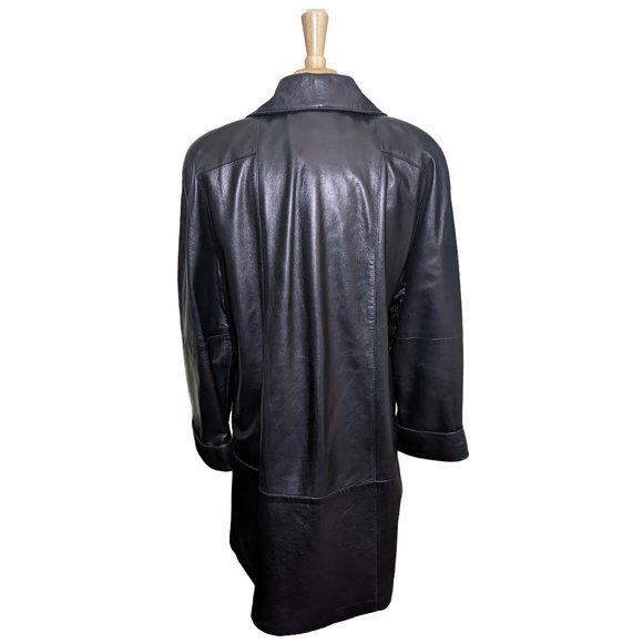 BRISA/NORDSTROM Supple & Soft 3/4 Length Coat 100% Leather - Picture 5 of 8